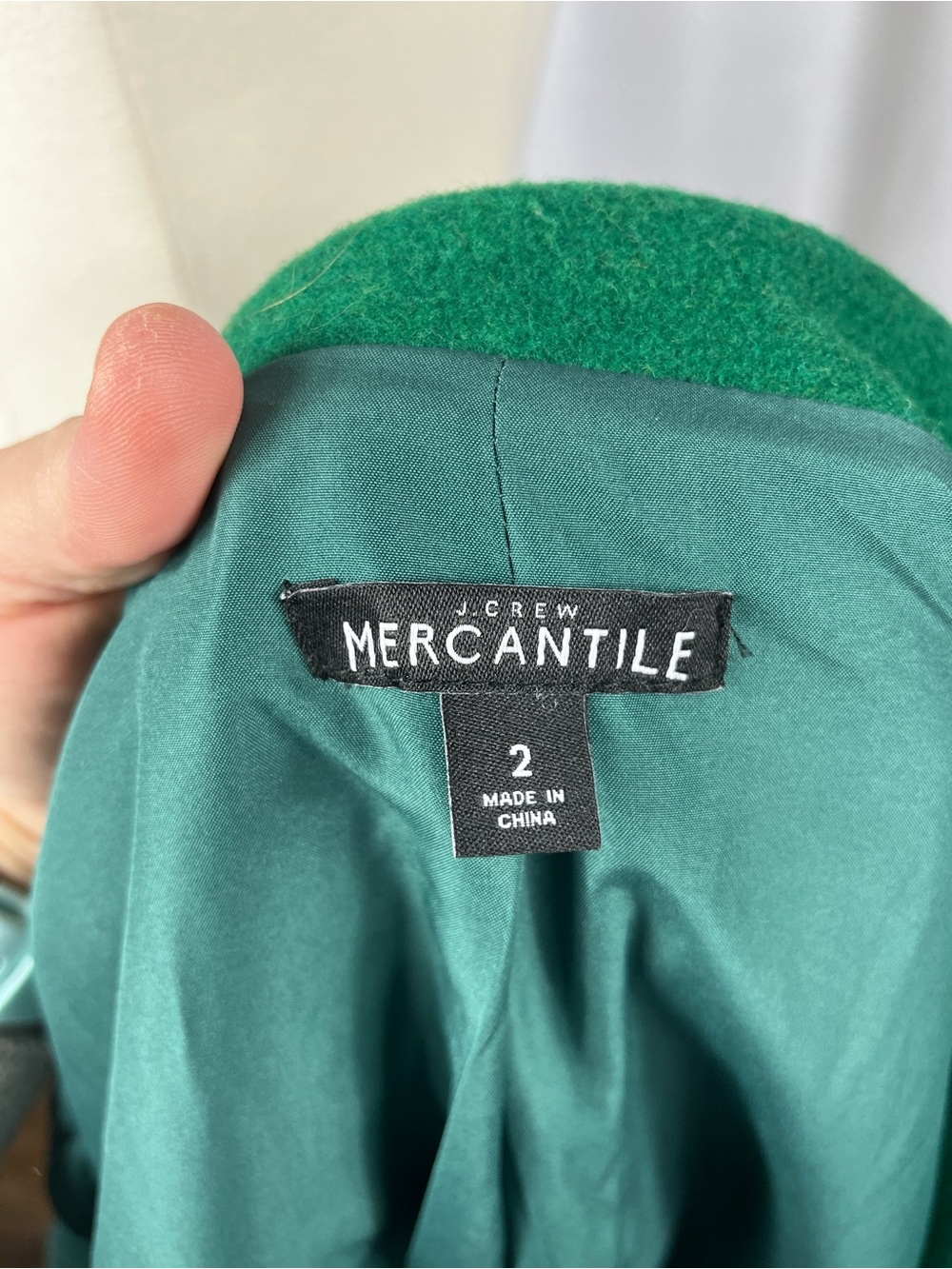 J. Crew Mercantile City Coat in Green. - Picture 9 of 12